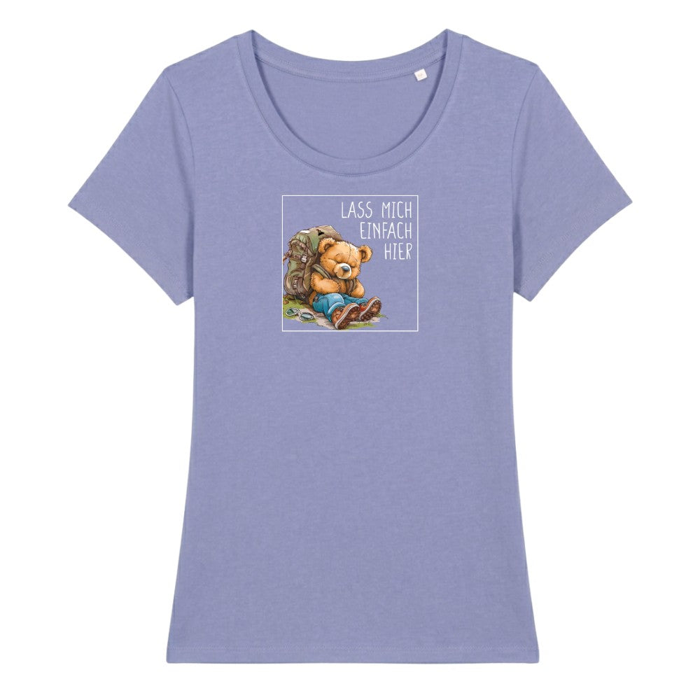 Lass mich einfach hier Frauenshirt in Lavendel, Kraxelgaudi