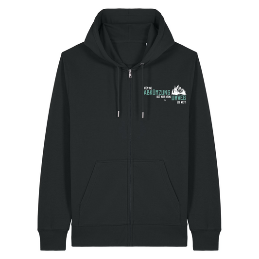 Abkürzung Zipper Hoodie Schwarz Front