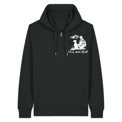 Ich & Mein Wuff Zipper Hoodie Schwarz Front