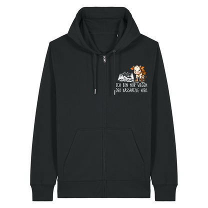 Kässpätzle Zipper Hoodie Schwarz Front