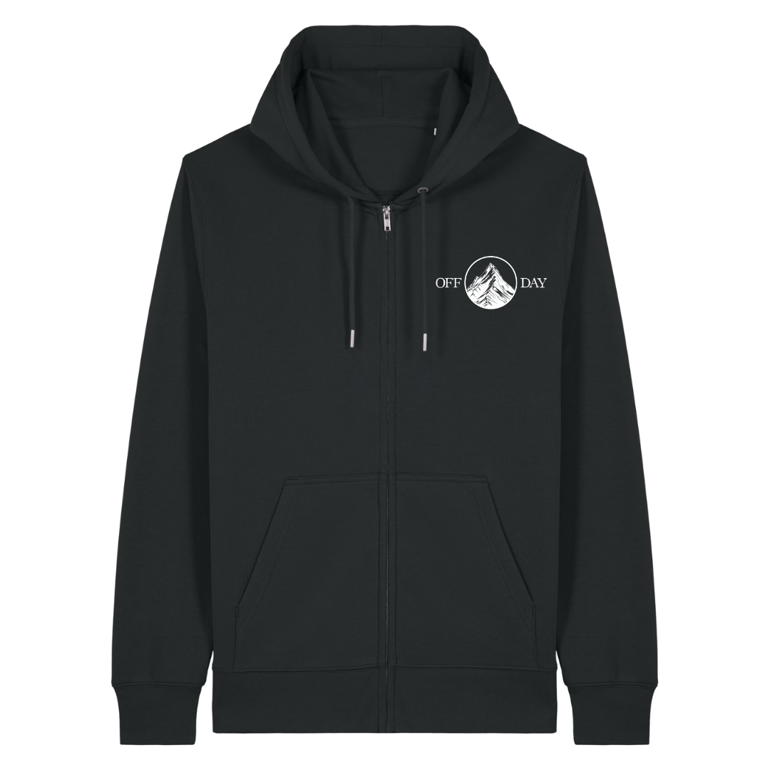 Off Day Zipper Hoodie Schwarz Front