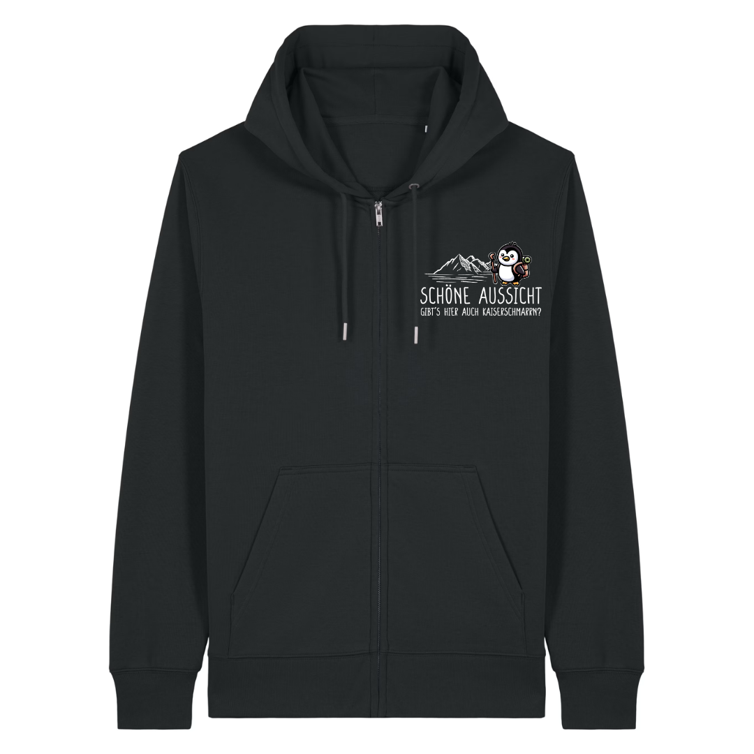Schöne Aussicht Zipper Hoodie Schwarz Front