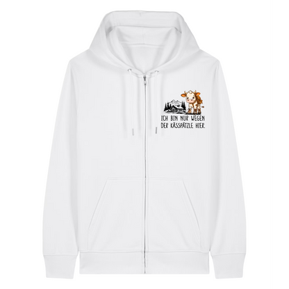 Kässpätzle Zipper Hoodie Weiß Front