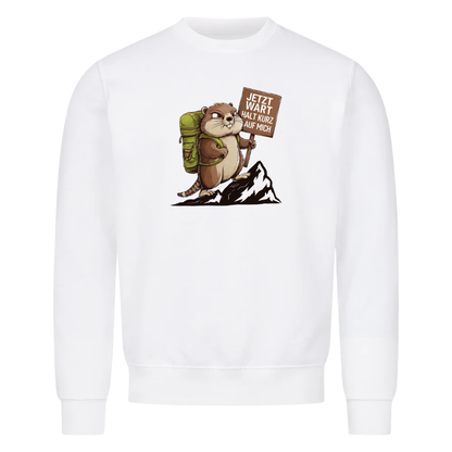 Warte Kurz Sweatshirt Weiß Front