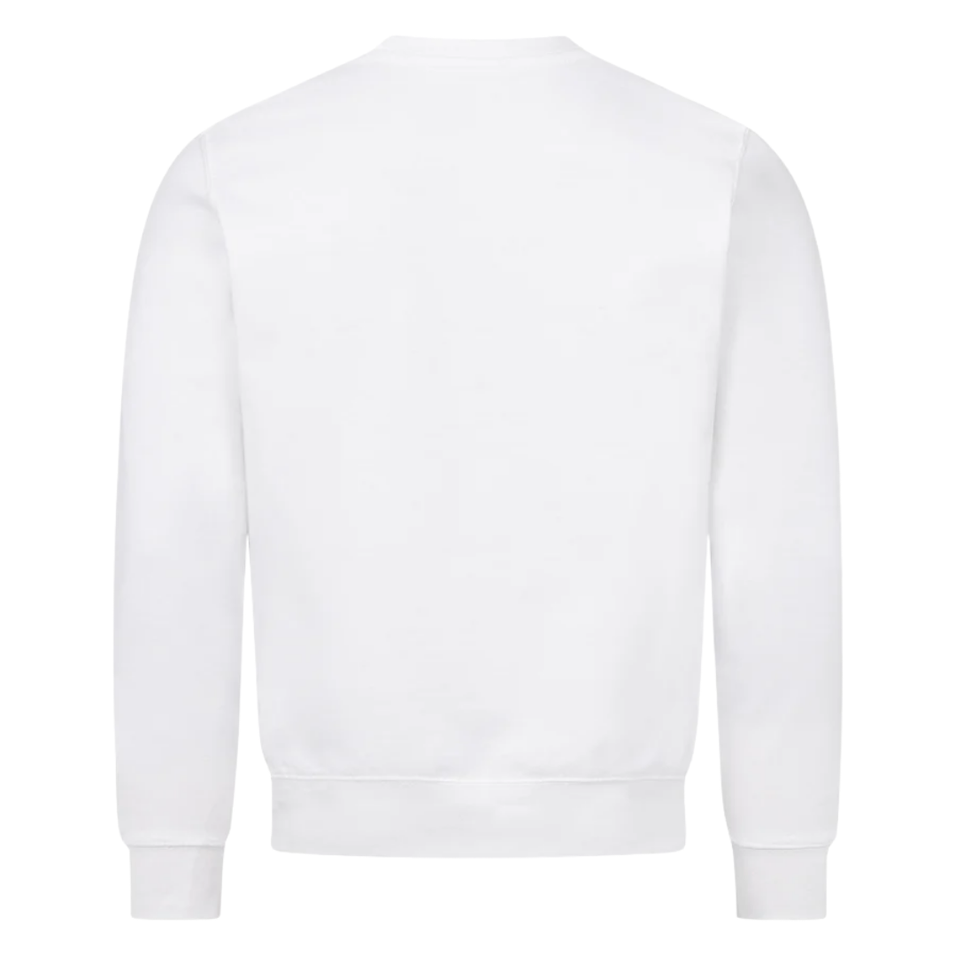 Warte Kurz Sweatshirt Weiß Back