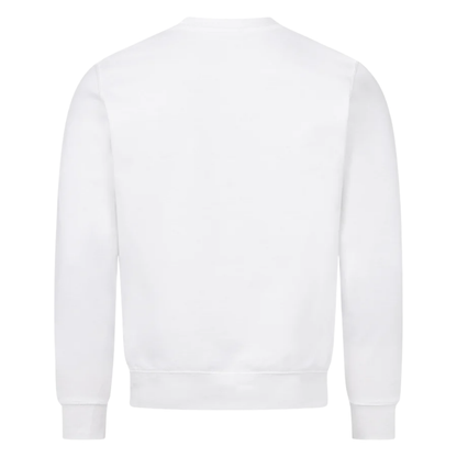 Warte Kurz Sweatshirt Weiß Back