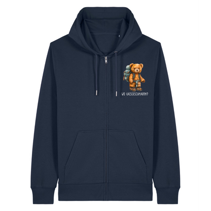 Wo Kaiserschmarrn Zipper Hoodie Navy Front