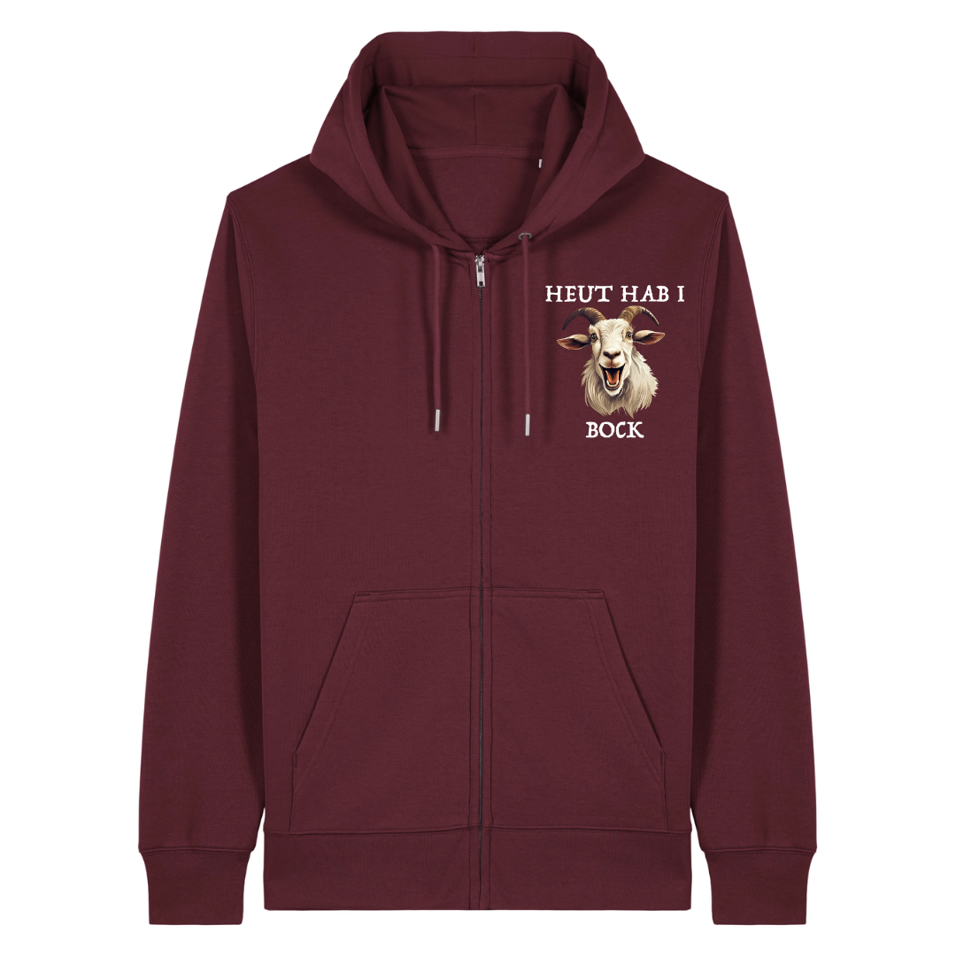 Bock Zipper Hoodie Burgunder Front