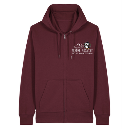 Schöne Aussicht Zipper Hoodie Burgunder Front