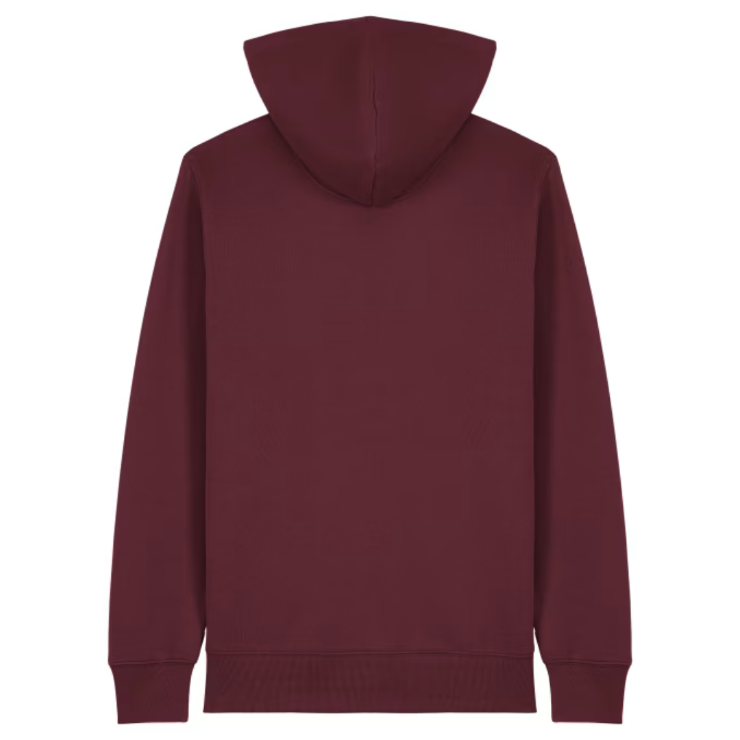 Horns N´ Roses Zipper Hoodie Burgunder Back