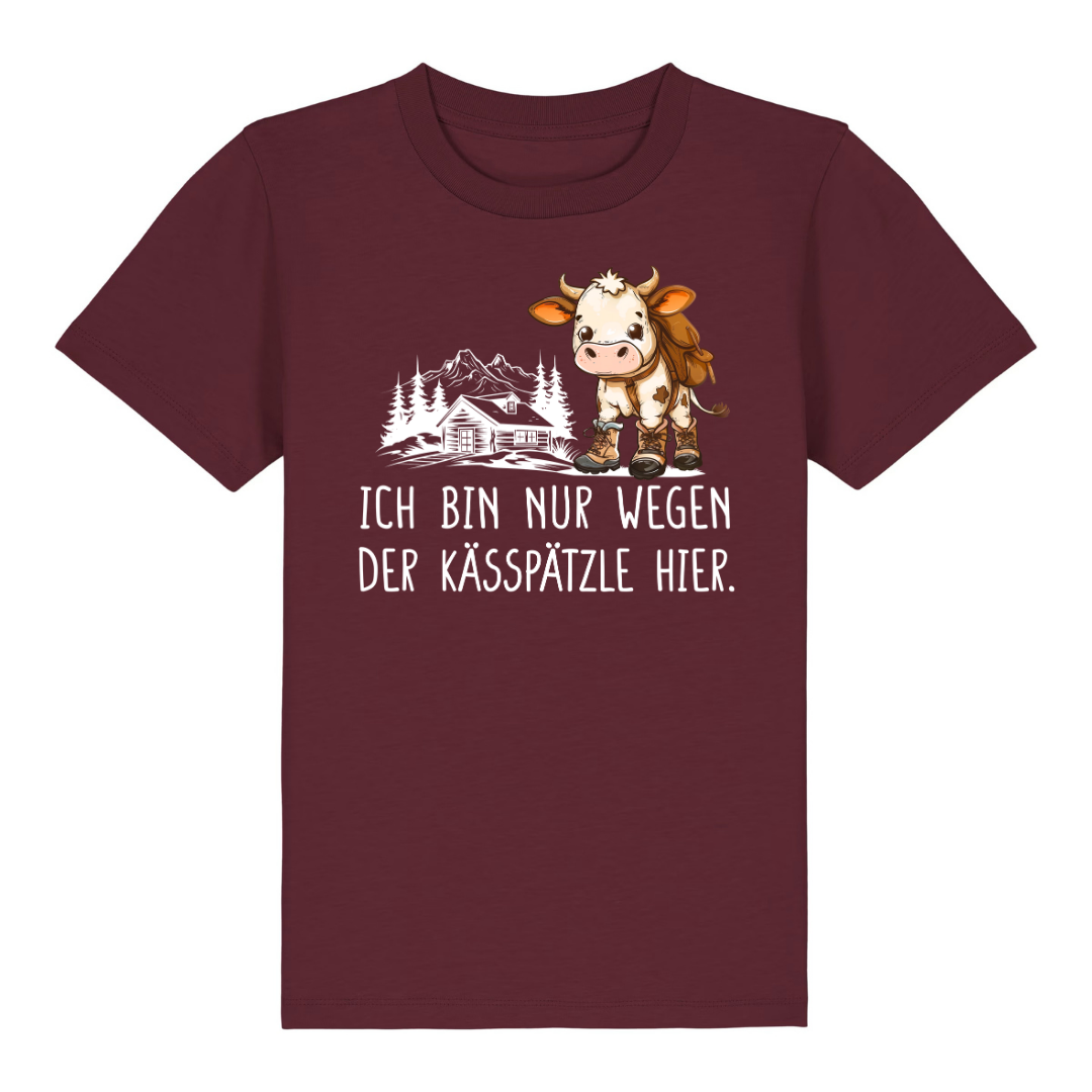Kässpätzle Kinder T-Shirt Burgunder Front