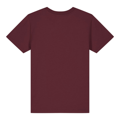 Apfelstrudel Kinder T-Shirt Burgunder Back