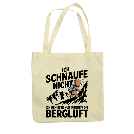 Tragetasche beige – Ich schnaufe nicht Bergluft