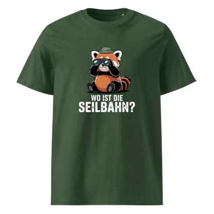 Wo ist die Seilbahn T-Shirt Unisex mit Wander-Spruch, Detailansicht