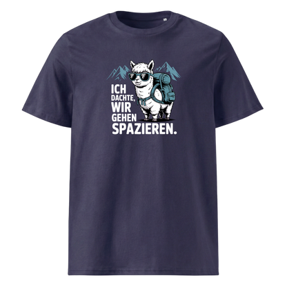 Ich dachte wir gehen spazieren T-Shirt Unisex mit Wander-Spruch, weitere Ansicht