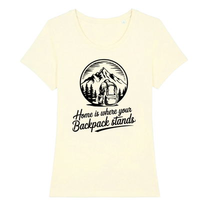 Home Frauen Shirt mit Berg-Spruch, Farbvariante