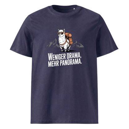 Weniger Drama T-Shirt Unisex mit Berg-Spruch, weitere Ansicht