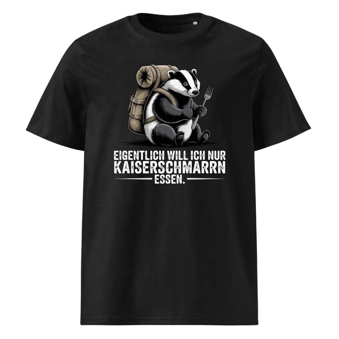 Kaiserschmarrn Dachs T-Shirt Unisex mit Dachs-Motiv, Frontansicht