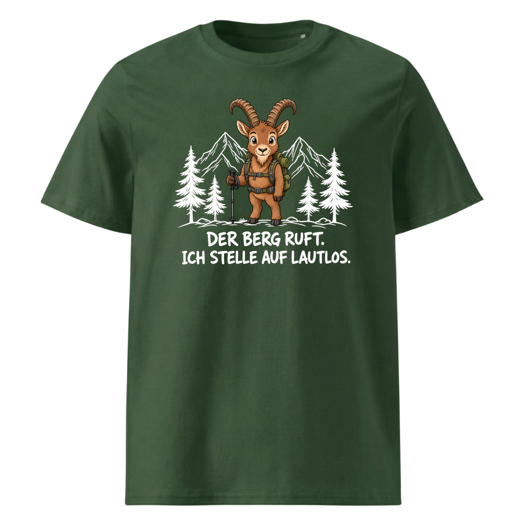 Berg ruft lautlos Steinbock T-Shirt Unisex Grün