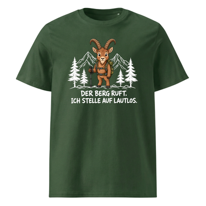 Berg ruft lautlos Steinbock T-Shirt Unisex Grün