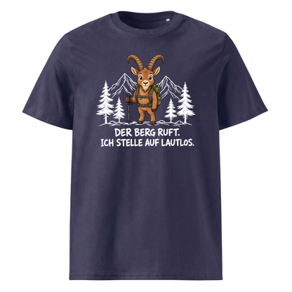 Berg ruft lautlos Steinbock T-Shirt Unisex Navy