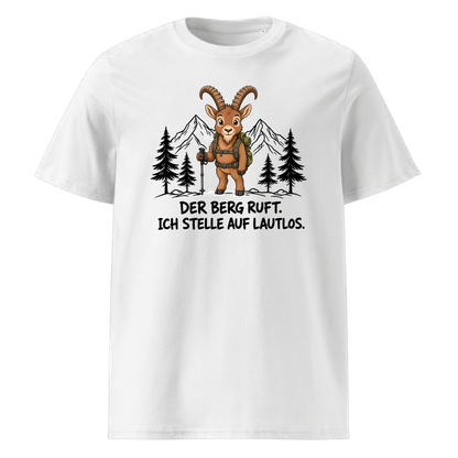 Berg ruft lautlos Steinbock T-Shirt Unisex Weiß