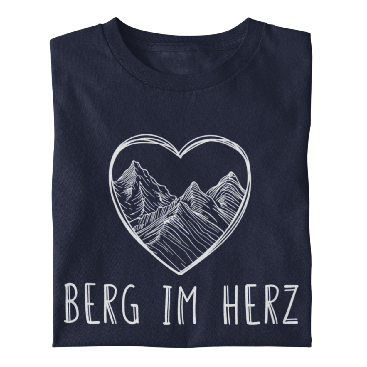 Berg im Herz Bio Frauen Shirt mit Bergmotiv, Frontansicht