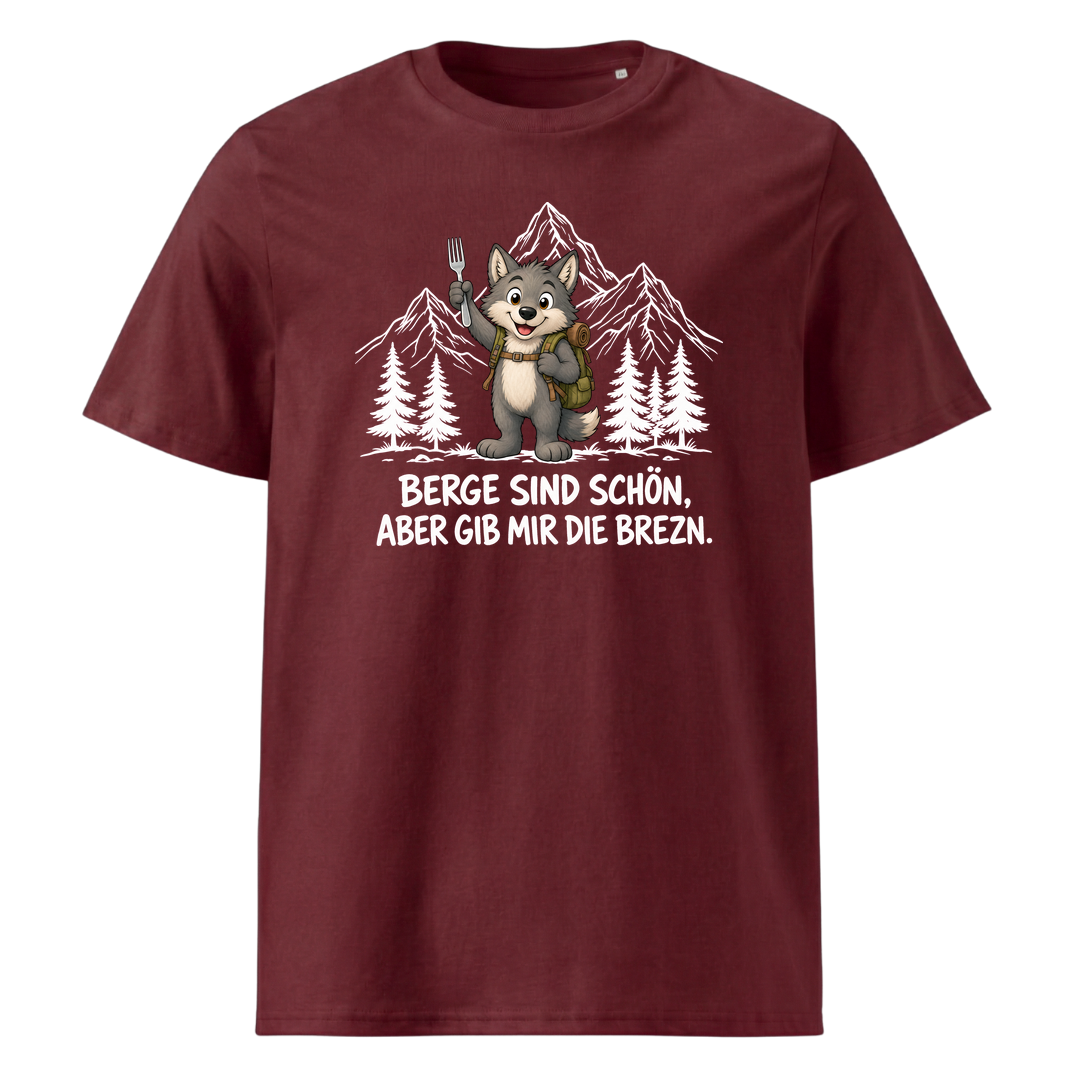 Brezn Wolf T-Shirt Unisex Burgunder