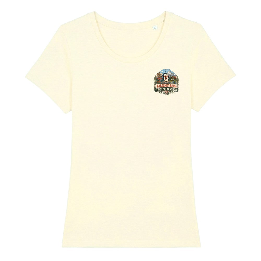 Falscher Berg Damenshirt mit Brustdruck, Kraxelgaudi