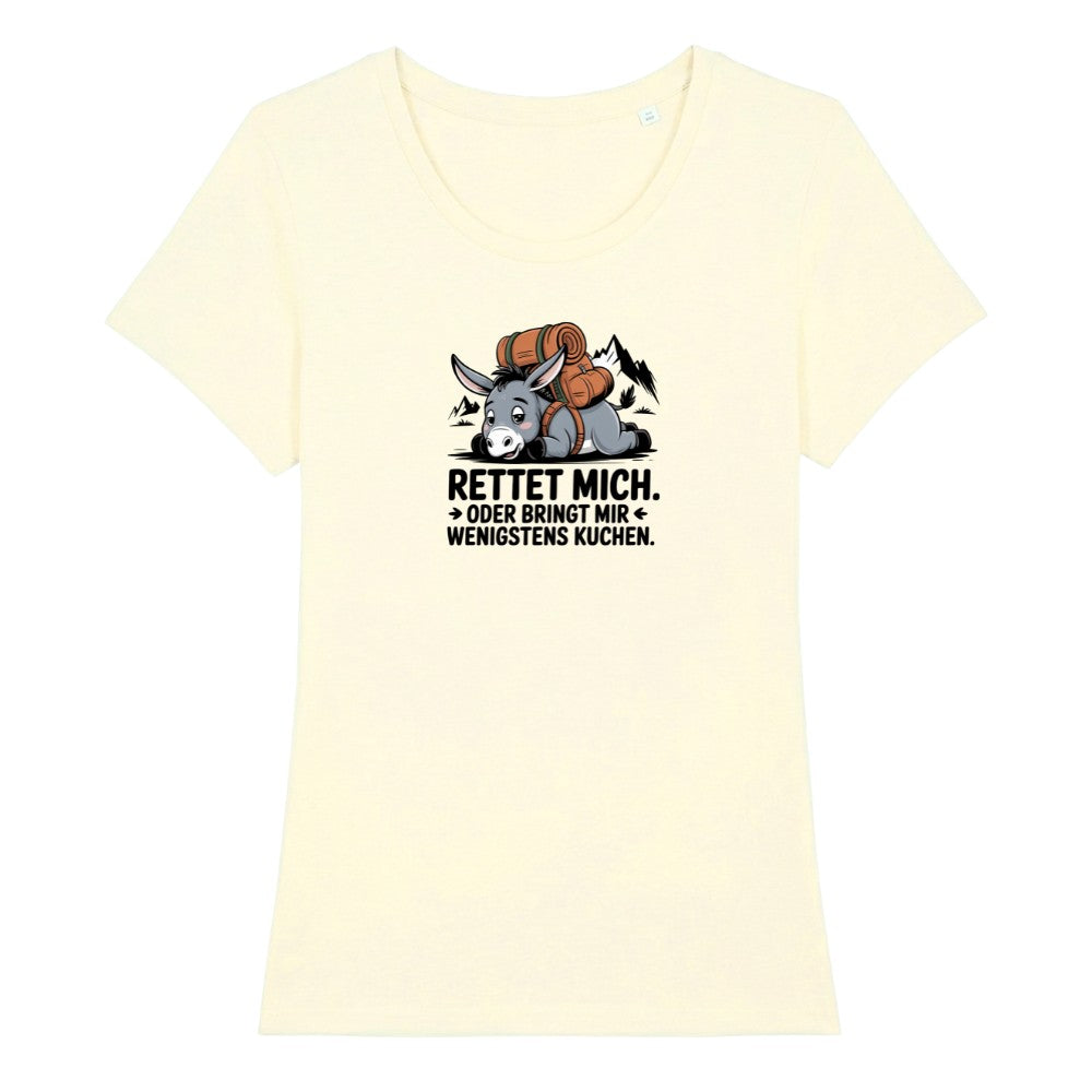 Rettet mich Esel Frauenshirt in Beige, Kraxelgaudi
