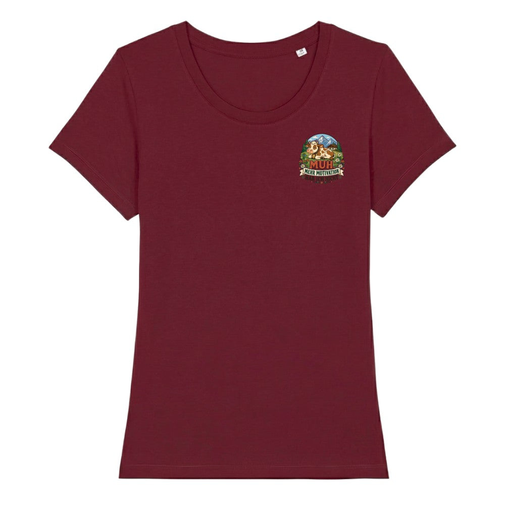 Mehr Motivation Damenshirt mit Brustdruck, Kraxelgaudi