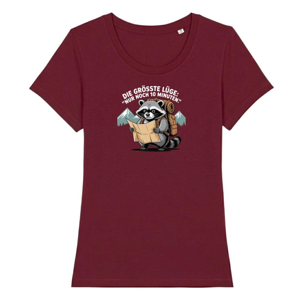 Noch 10 Minuten Frauenshirt in Burgunder, Kraxelgaudi