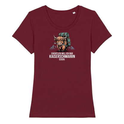 Kaiserschmarrn Rind Frauenshirt in Burgunder, Kraxelgaudi