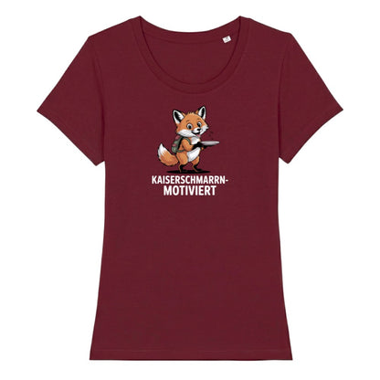 Kaiserschmarrnmotiviert Frauenshirt in Burgunder, Kraxelgaudi