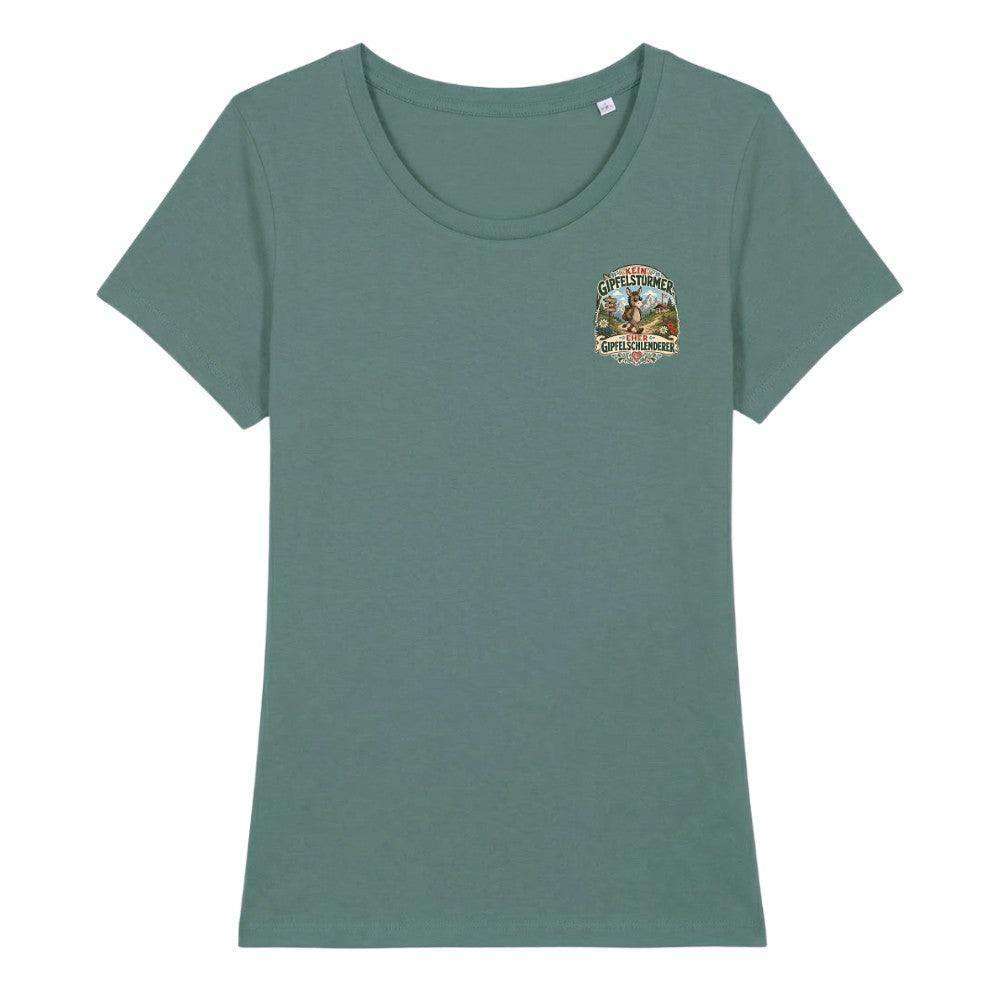 Gipfelschlenderer Damenshirt mit Brustdruck, Kraxelgaudi