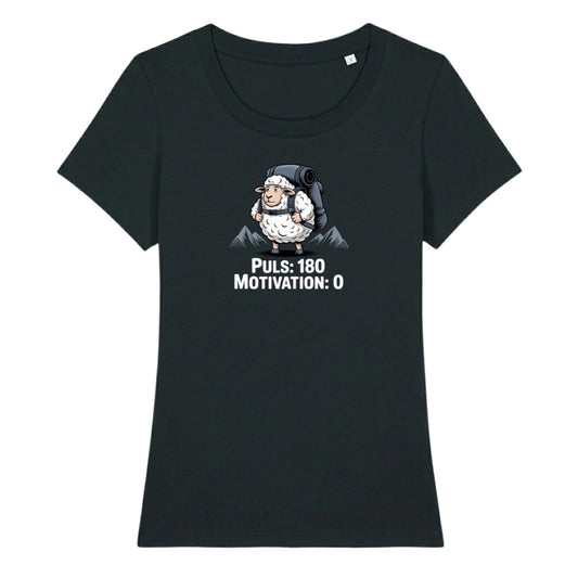 Puls - Motivation Frauenshirt in Schwarz, Kraxelgaudi