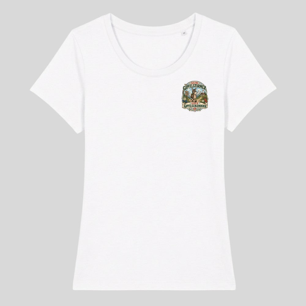 Gipfelschlenderer Damenshirt mit Brustdruck, Kraxelgaudi