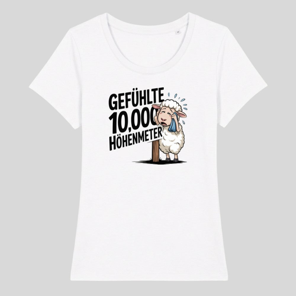 10000 Höhenmeter Frauenshirt in Weiß, Kraxelgaudi