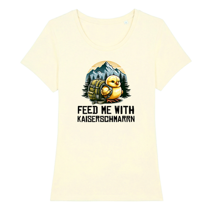 Feed Me Frauen Shirt mit Schriftzug, Farbvariante