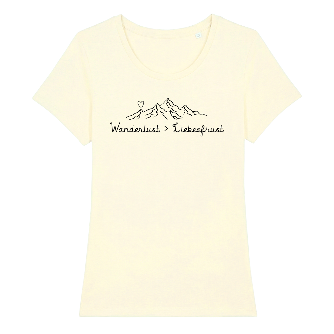 Wanderlust Frauen Shirt mit Wander-Spruch, Farbvariante
