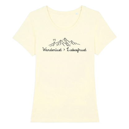 Wanderlust Frauen Shirt mit Wander-Motiv, Farbvariante