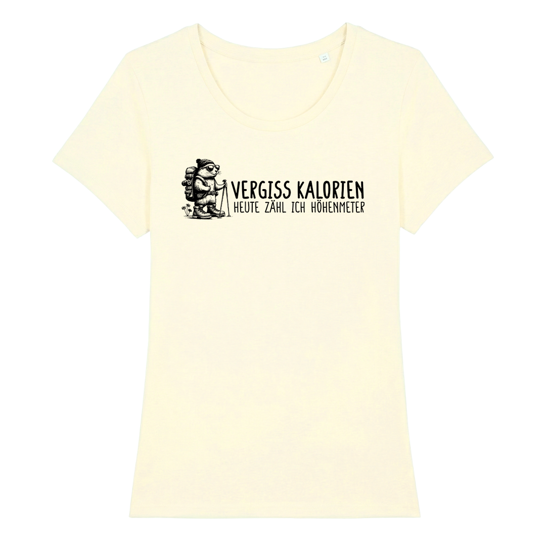 Höhenmeter Frauen Shirt mit Berg-Spruch, Farbvariante