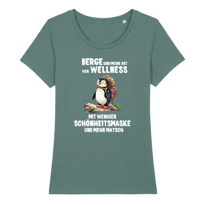 Berg Wellness Frauen Shirt mit Berg-Motiv, Detailansicht