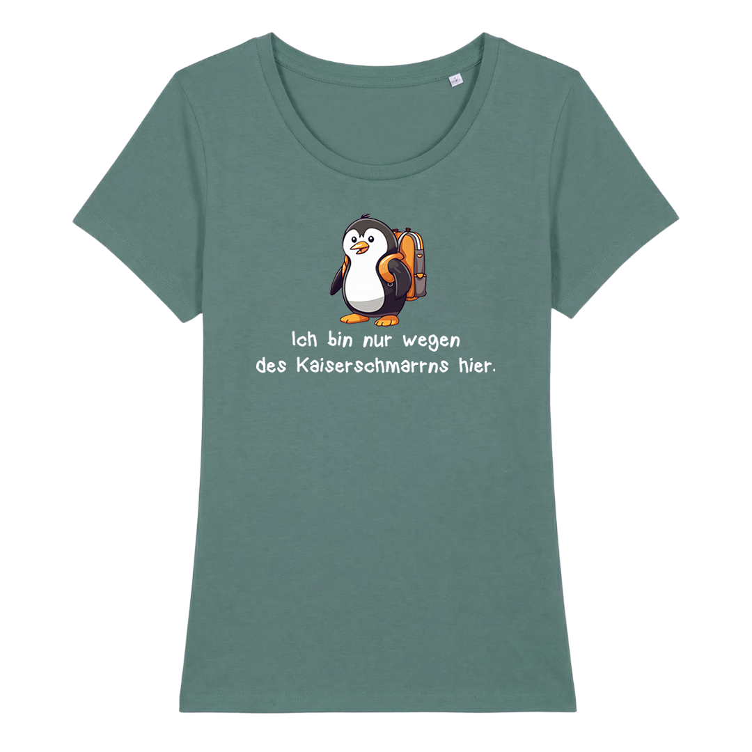 Kaiserschmarrn Fanatiker Damen T-Shirt mit Kaiserschmarrn-Spruch, Detailansicht