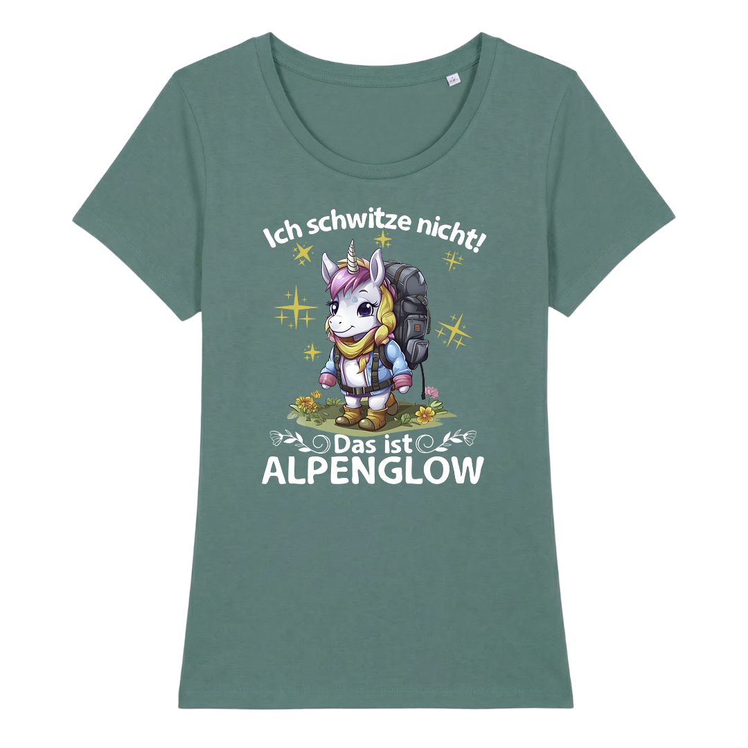 Alpenglow Frauen Shirt mit Bergmotiv, Detailansicht