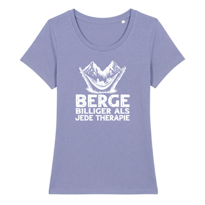 Bergtherapie Frauen Shirt mit Wander-Spruch, weitere Ansicht