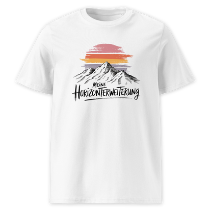Horizonterweiterung T-Shirt mit Berg-Spruch, Motivdetail