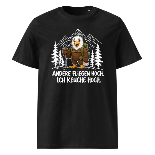 Keuche hoch Adler T-Shirt Unisex Schwarz