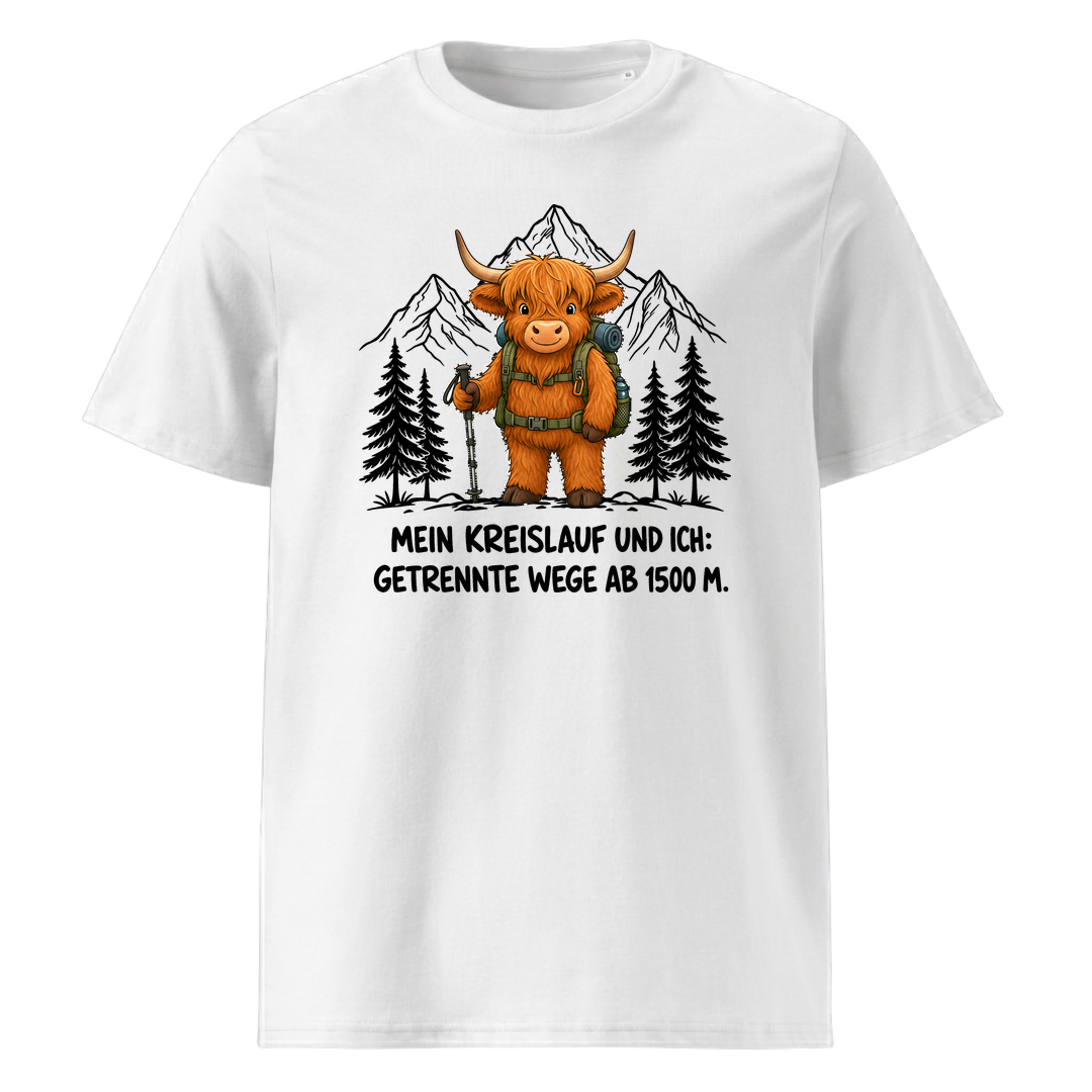 Kreislauf 1500m Highland Cow T-Shirt Unisex Weiß