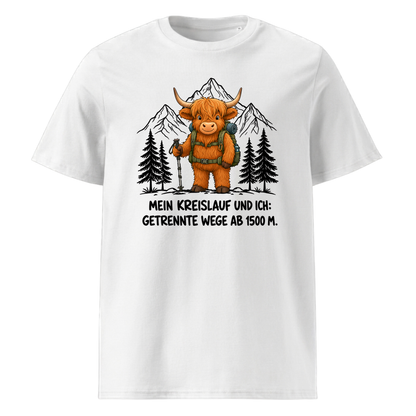 Kreislauf 1500m Highland Cow T-Shirt Unisex Weiß